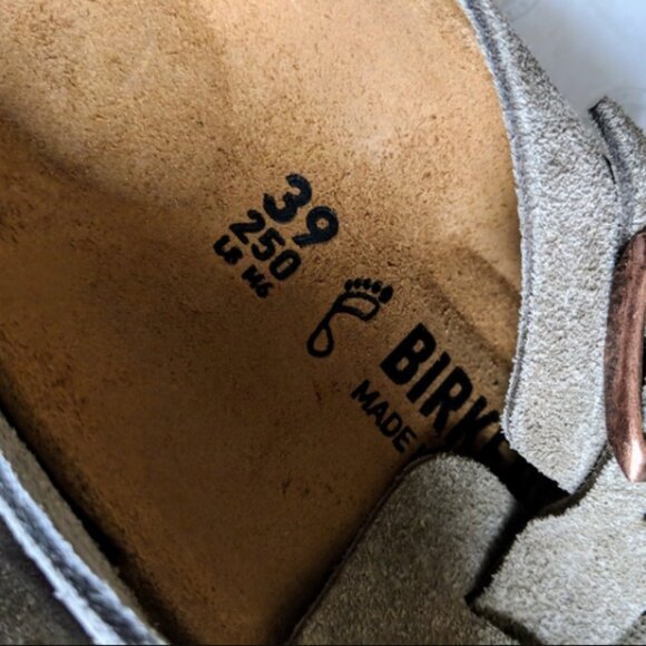 New Birkenstock Boston Taupe suede clog sandal - Picture 5 of 6